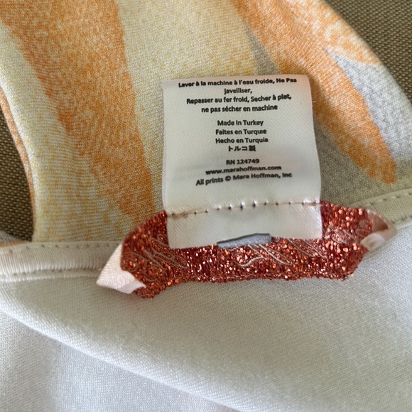 NWOT Mara Hoffman Cream Knit Cutout Mini Shift Dress in Loom Peach Pastel - L - Picture 13 of 14